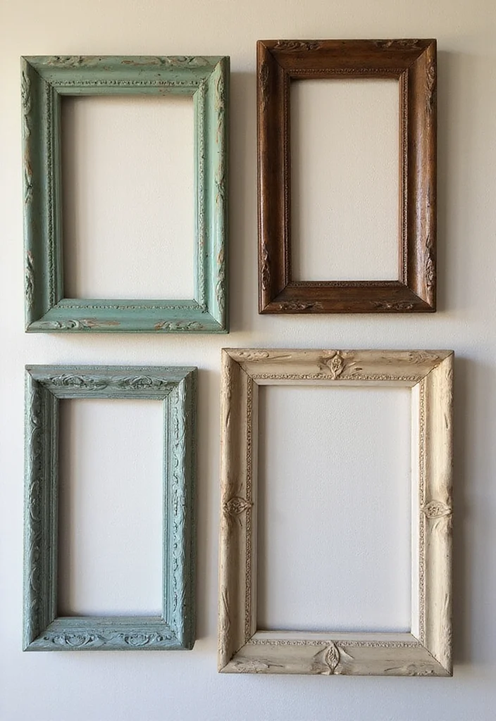 19 Unique Wall Decor Ideas That'll Make Your Home Insta-Worthy (Check Out #12!) - 17. Upcycled Vintage Frames