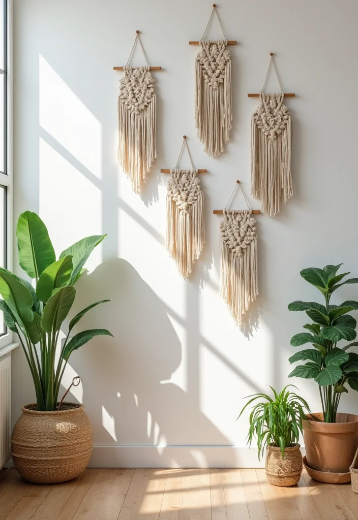 19 Unique Wall Decor Ideas That'll Make Your Home Insta-Worthy (Check Out #12!) - 3. Macramé Wall Hangings