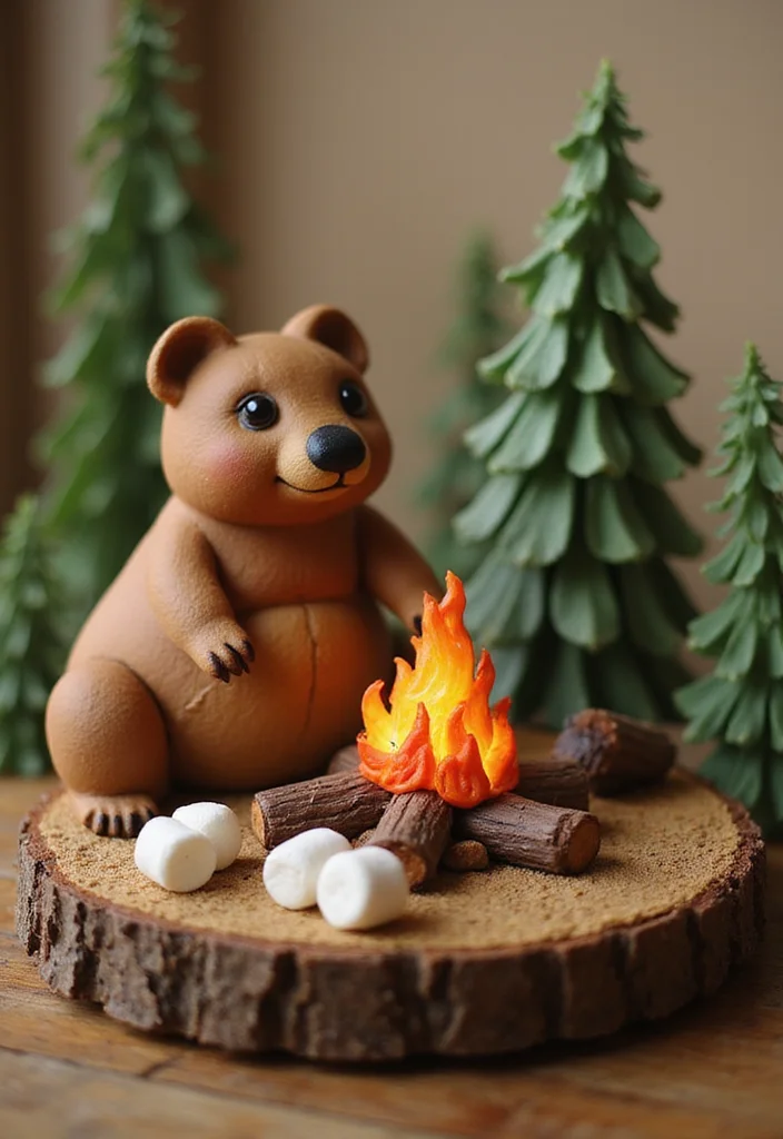 20 Creative Capybara Cake Ideas That Will Steal the Show at Your Next Party! - 10. Capybara Campfire Cake
