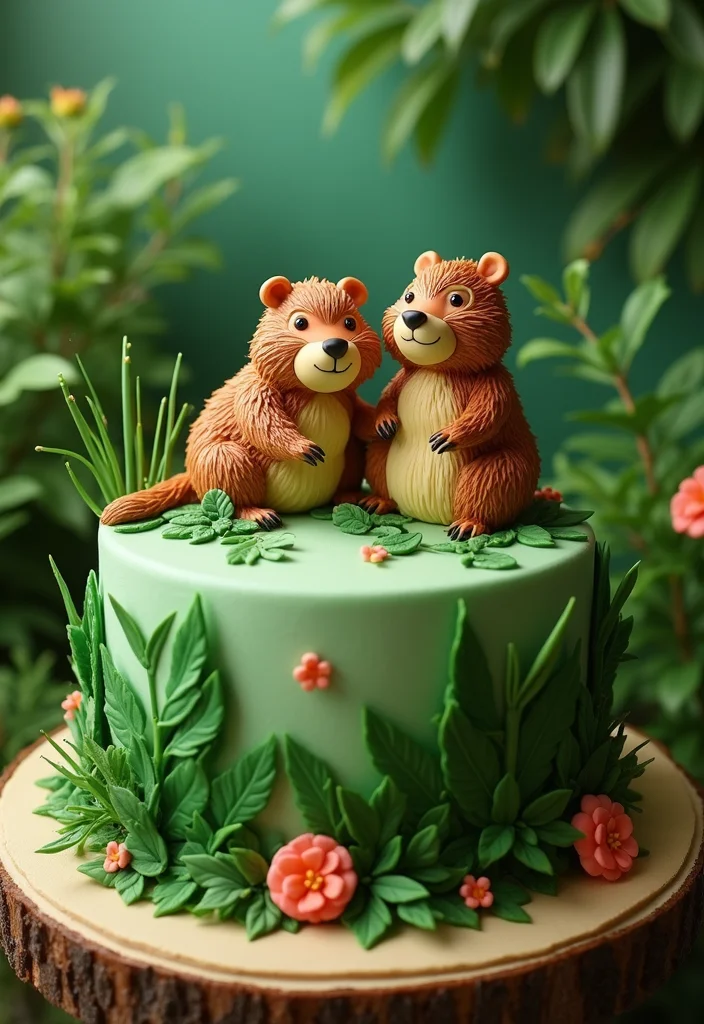 20 Creative Capybara Cake Ideas That Will Steal the Show at Your Next Party! - 5. Capybara Adventure Cake