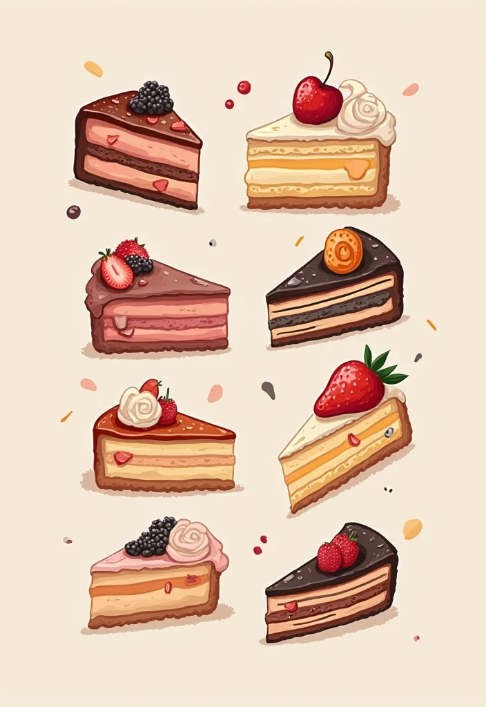 20 Delicious Birthday Cake Tattoo Ideas That Will Leave You Hungry for More! - 10. Whimsical Cake Slices