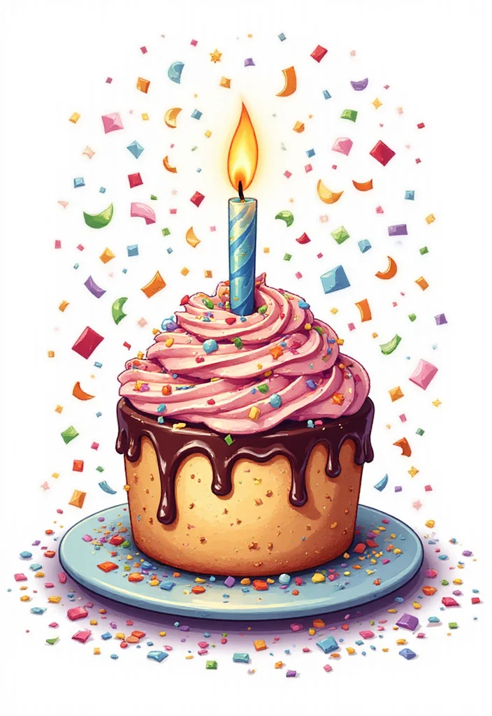 20 Delicious Birthday Cake Tattoo Ideas That Will Leave You Hungry for More! - 13. Cake and Confetti