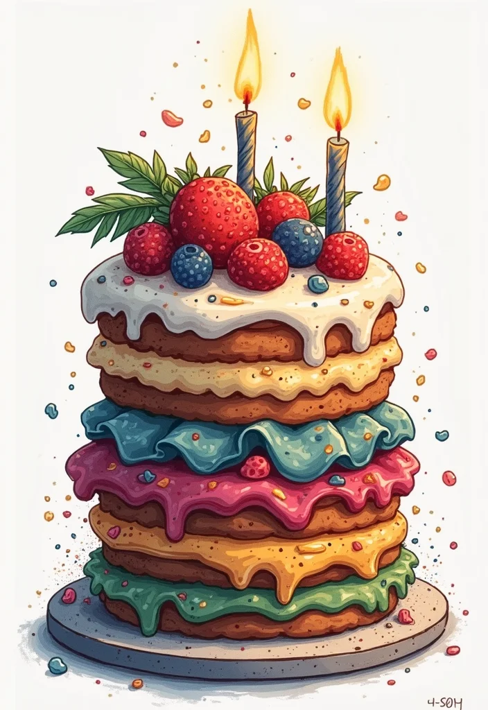 20 Delicious Birthday Cake Tattoo Ideas That Will Leave You Hungry for More! - 16. Tattooed Cake Layers
