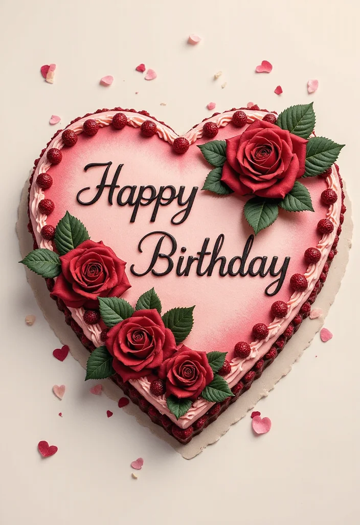 20 Delicious Birthday Cake Tattoo Ideas That Will Leave You Hungry for More! - 19. Heart-Shaped Cake