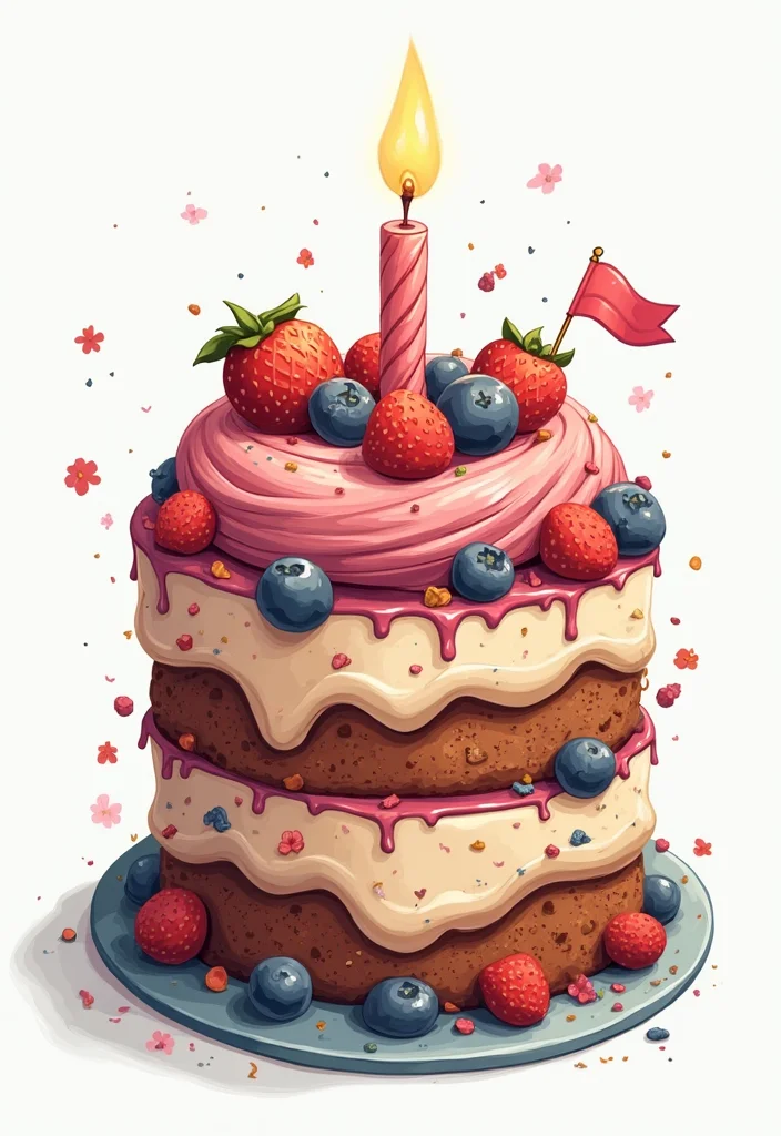 20 Delicious Birthday Cake Tattoo Ideas That Will Leave You Hungry for More! - 20. Cake with a Twist