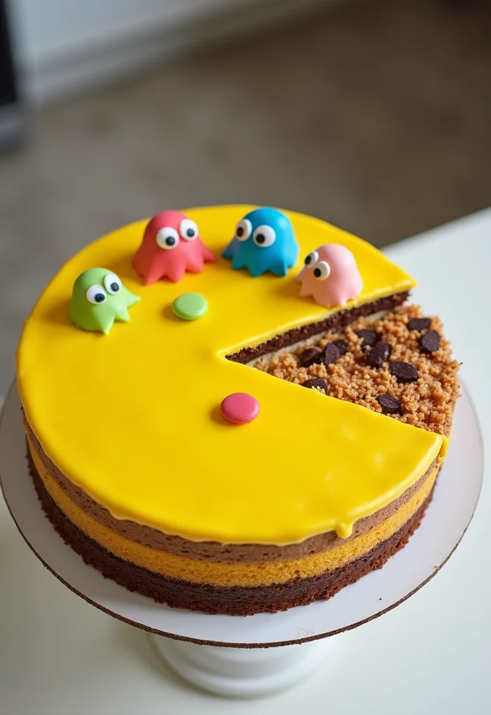 21 Epic 80s Theme Cakes That Will Take You Back in Time (Check Out #8!) - 1. Pac-Man Party Cake
