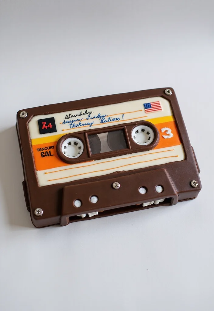 21 Epic 80s Theme Cakes That Will Take You Back in Time (Check Out #8!) - 11. Mix Tape Cake