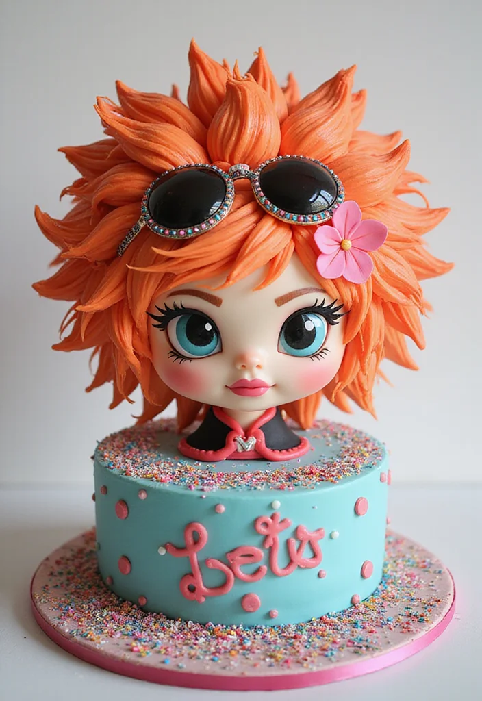 21 Epic 80s Theme Cakes That Will Take You Back in Time (Check Out #8!) - 14. Big Hair Cake