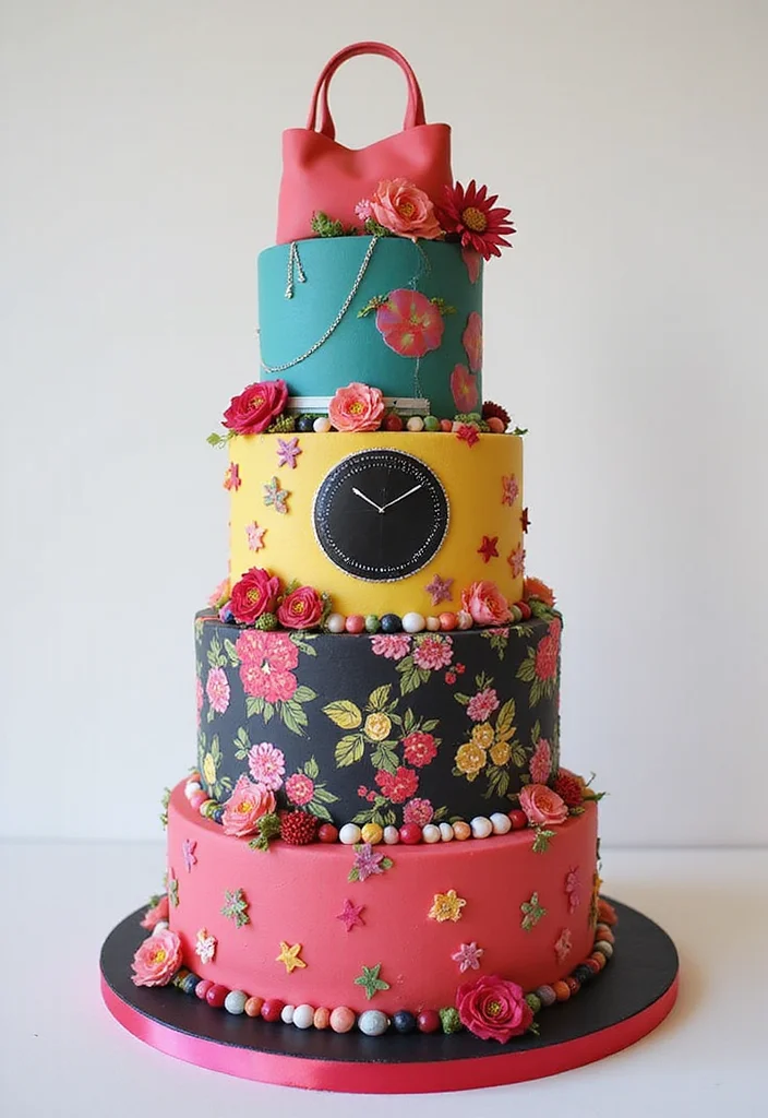 21 Epic 80s Theme Cakes That Will Take You Back in Time (Check Out #8!) - 17. 80s Fashion Cake