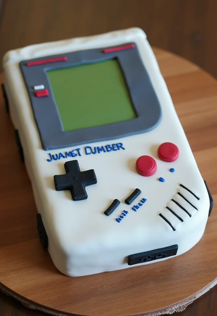 21 Epic 80s Theme Cakes That Will Take You Back in Time (Check Out #8!) - 18. Game Boy Cake