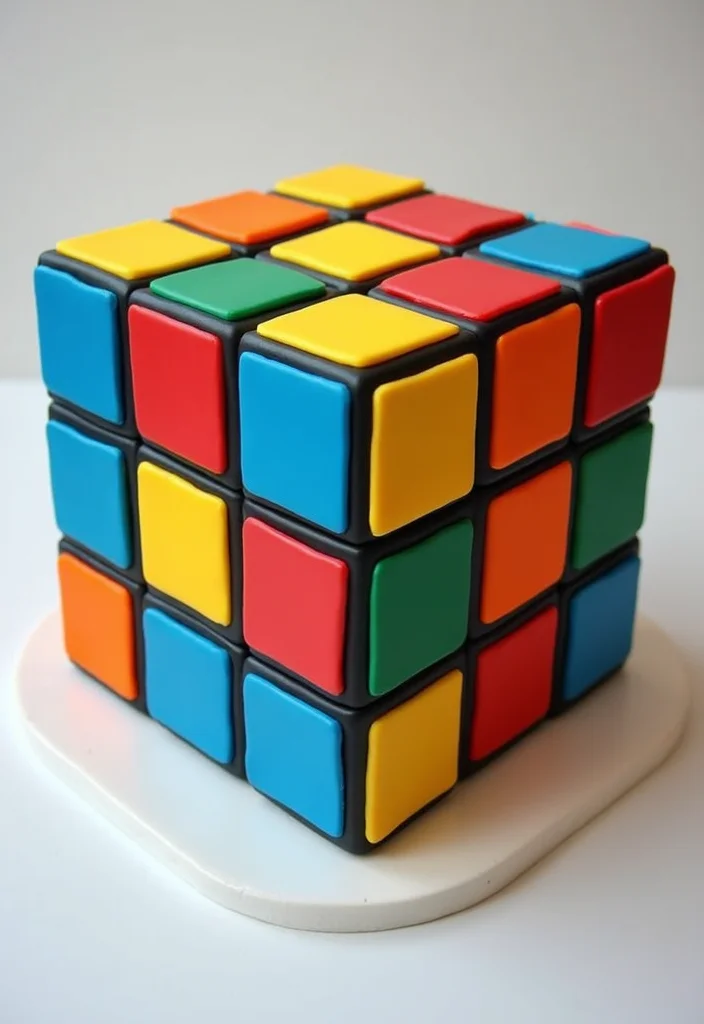 21 Epic 80s Theme Cakes That Will Take You Back in Time (Check Out #8!) - 2. Rubik's Cube Cake