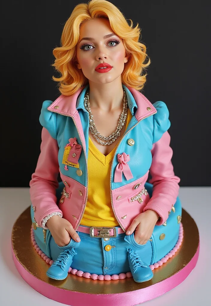 21 Epic 80s Theme Cakes That Will Take You Back in Time (Check Out #8!) - 21. 80s Pop Icon Cake