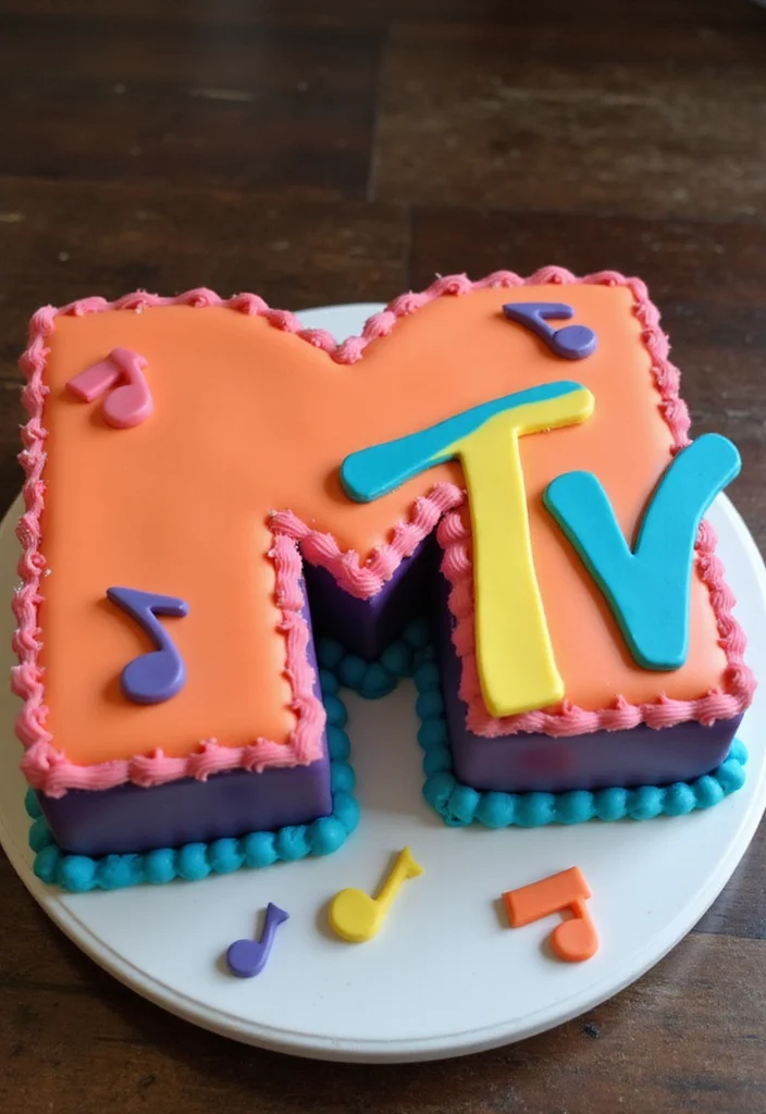21 Epic 80s Theme Cakes That Will Take You Back in Time (Check Out #8!) - 6. MTV Icon Cake