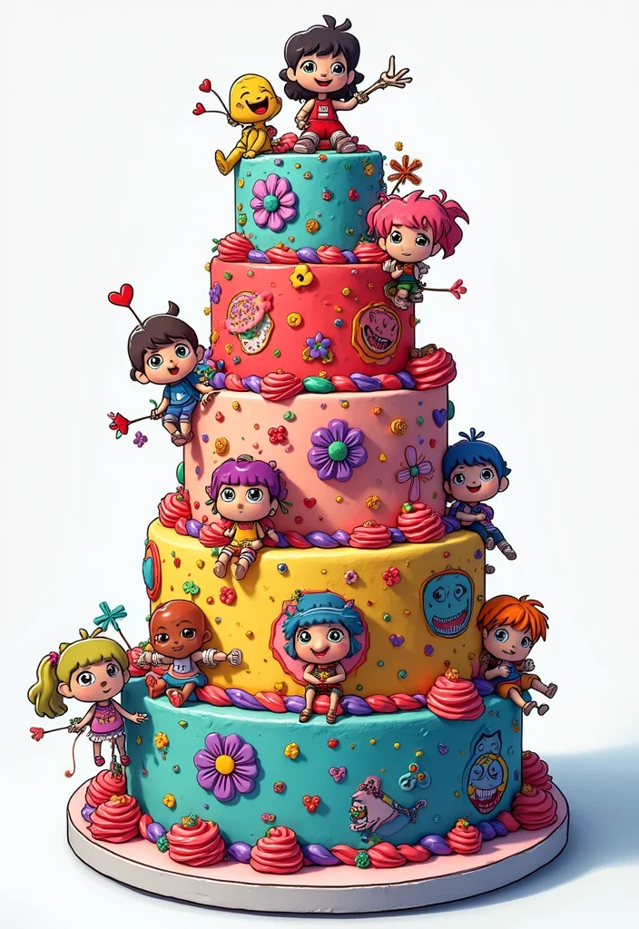 21 Epic 80s Theme Cakes That Will Take You Back in Time (Check Out #8!) - 9. 80s Cartoon Cake