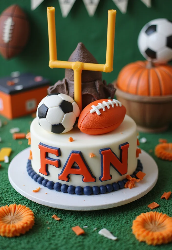 21 Fun 24th Birthday Cake Themes That’ll Wow Your Guests! - 10. Sports Fan Cake