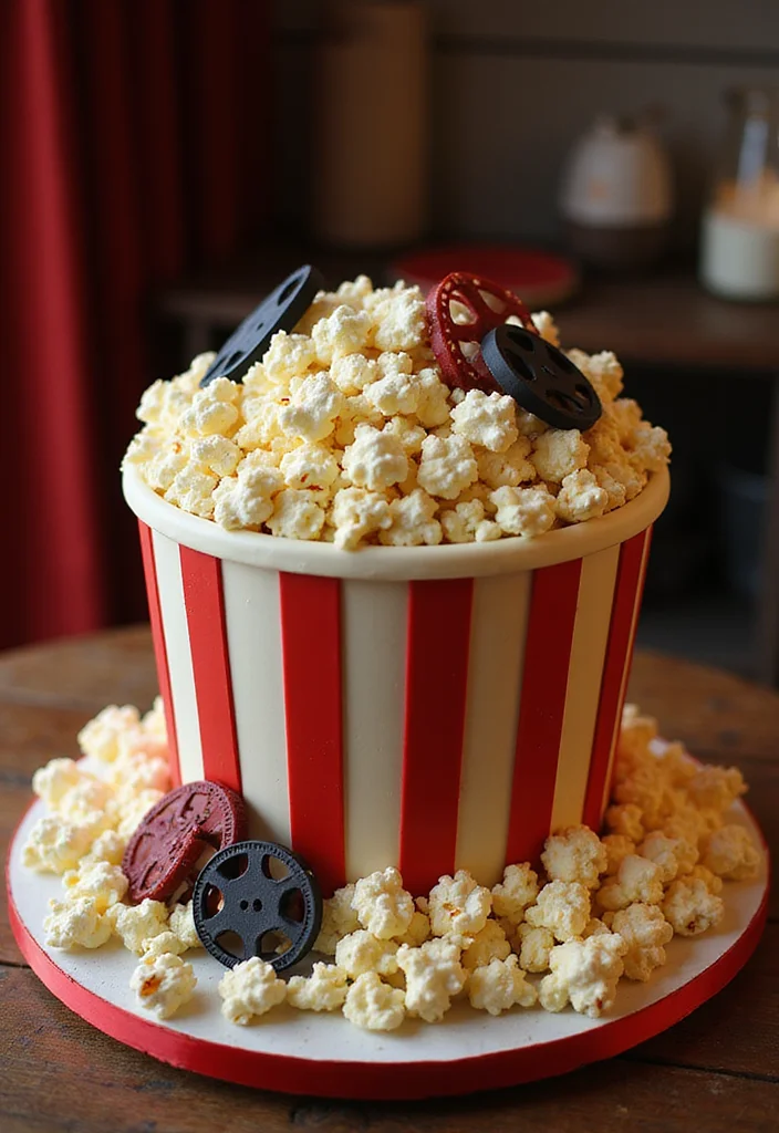 21 Fun 24th Birthday Cake Themes That’ll Wow Your Guests! - 11. Movie Night Cake