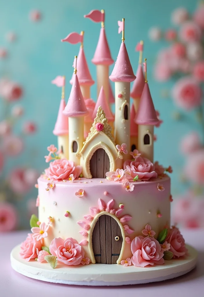 21 Fun 24th Birthday Cake Themes That’ll Wow Your Guests! - 18. Fairy Tale Castle Cake