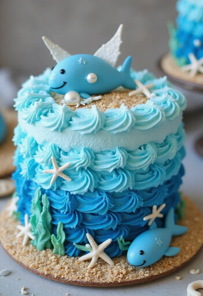 21 Fun 24th Birthday Cake Themes That’ll Wow Your Guests! - 6. Under the Sea Cake