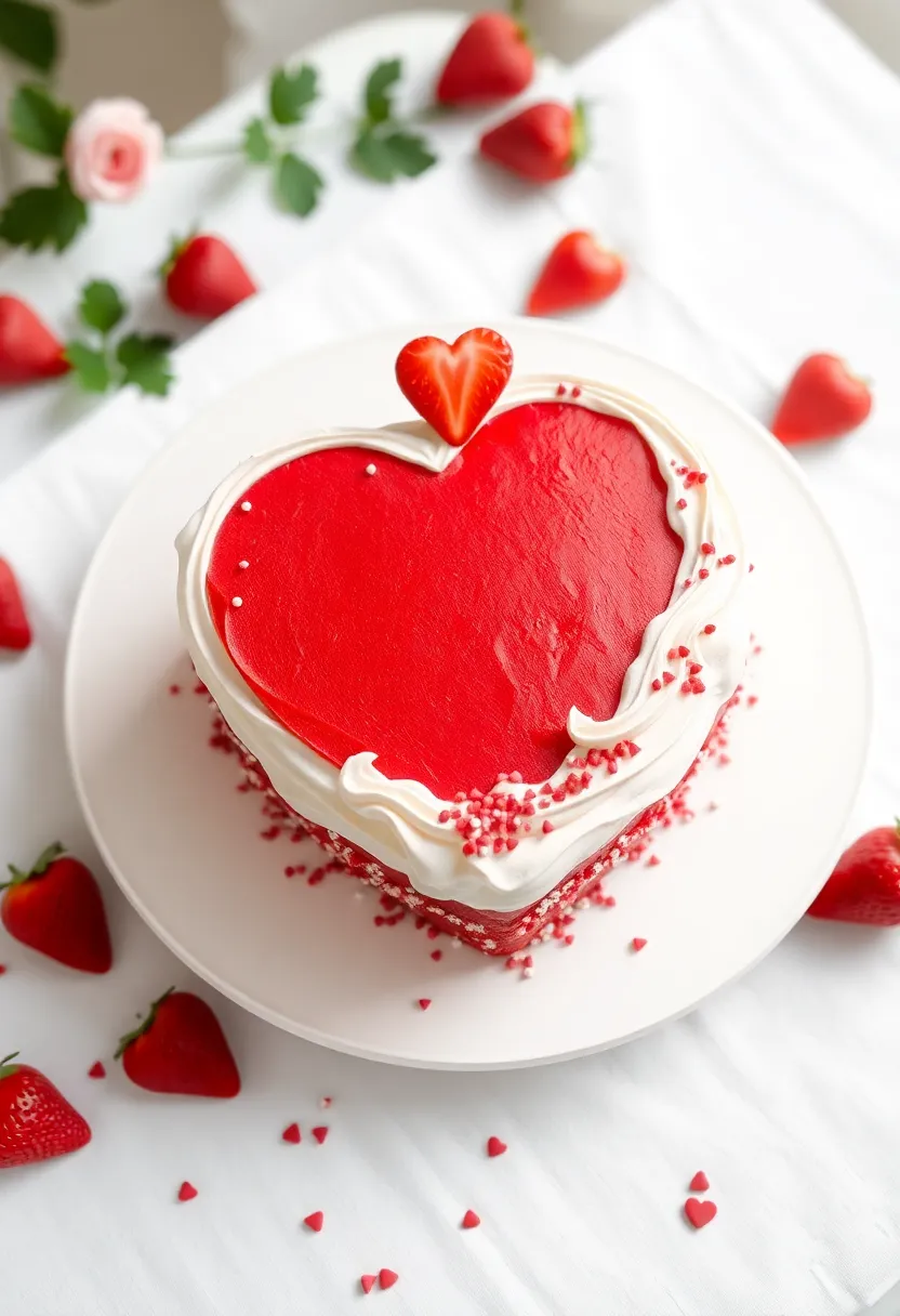 21 Gorgeous Heart Cake Ideas for Valentine’s Day (Fall in Love with #6!) - 1. Classic Red Velvet Heart Cake