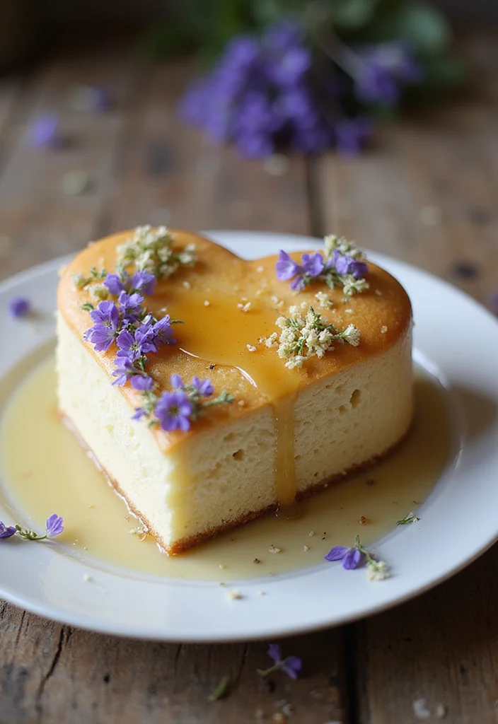 21 Gorgeous Heart Cake Ideas for Valentine’s Day (Fall in Love with #6!) - 13. Honey Lavender Heart Cake