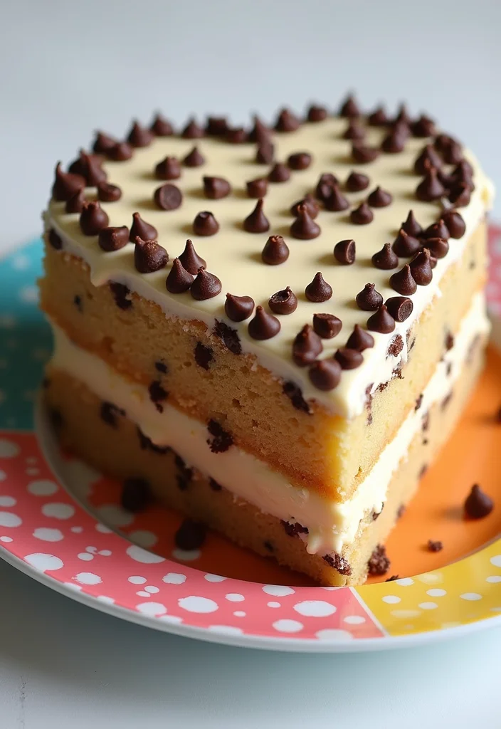 21 Gorgeous Heart Cake Ideas for Valentine’s Day (Fall in Love with #6!) - 16. Chocolate Chip Cookie Heart Cake