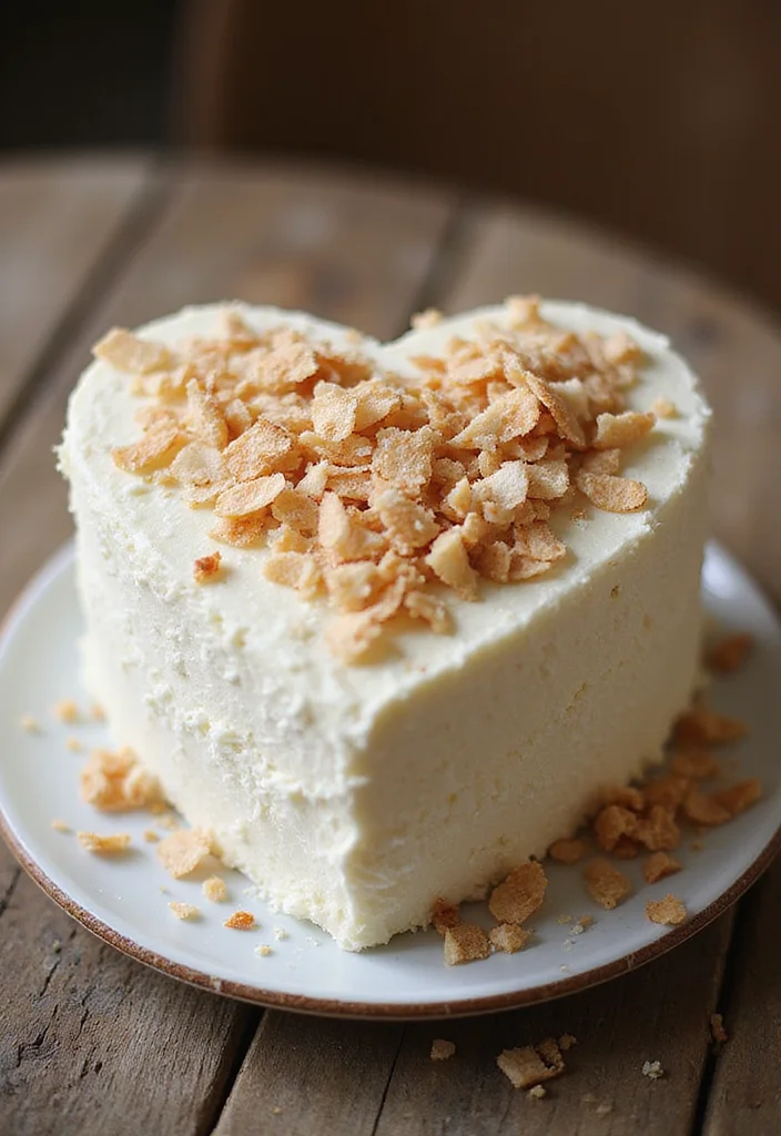 21 Gorgeous Heart Cake Ideas for Valentine’s Day (Fall in Love with #6!) - 6. Coconut Cream Heart Cake
