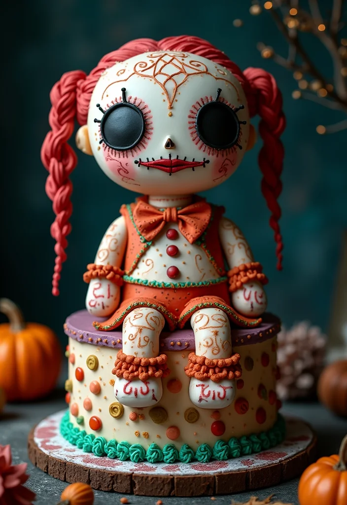 21 Unique Gothic Cake Designs That Will Leave Your Guests Spellbound (You Have to Try #9!) - 16. Voodoo Doll Cake