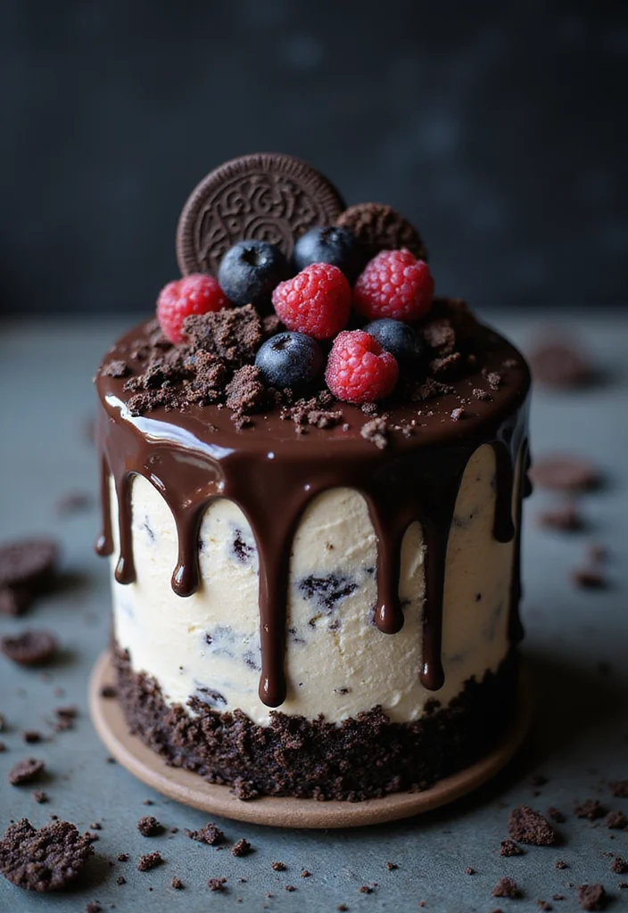 21 Unique Gothic Cake Designs That Will Leave Your Guests Spellbound (You Have to Try #9!) - 17. Gothic Ice Cream Cake