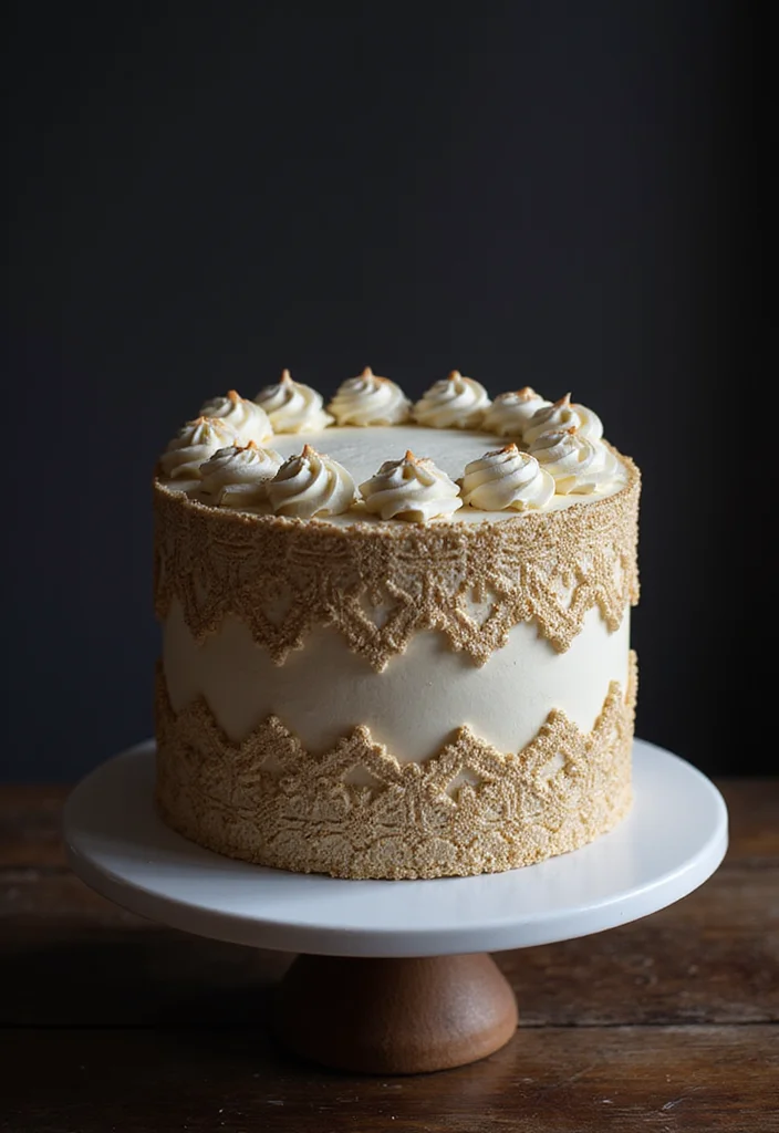 21 Unique Gothic Cake Designs That Will Leave Your Guests Spellbound (You Have to Try #9!) - 3. Gothic Lace Cake