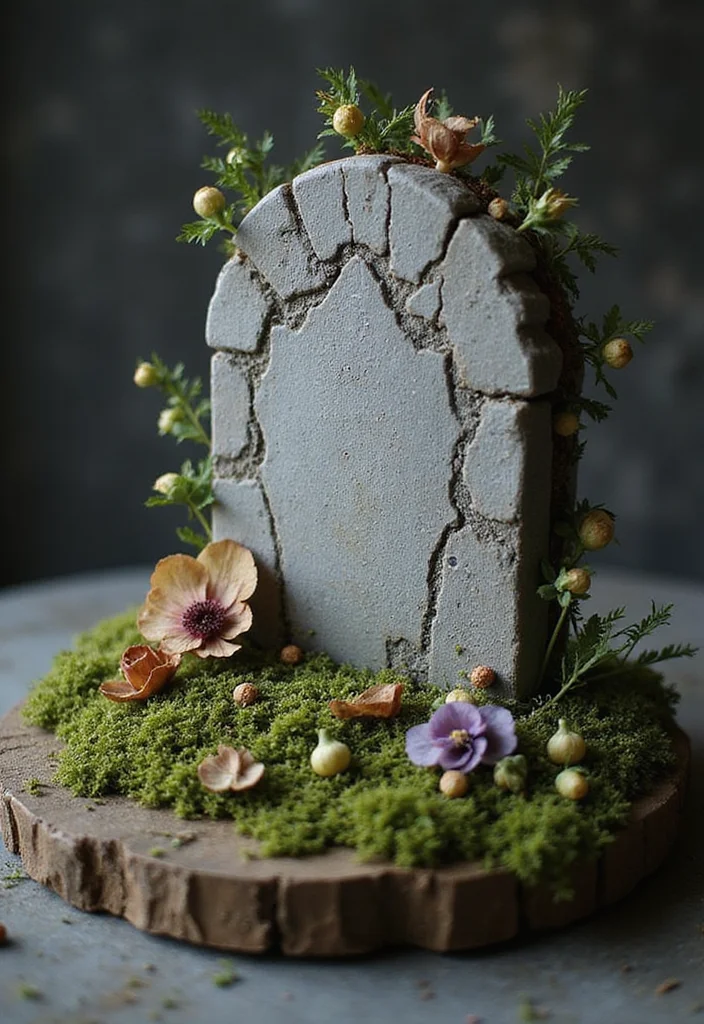 21 Unique Gothic Cake Designs That Will Leave Your Guests Spellbound (You Have to Try #9!) - 6. Vintage Tombstone Cake