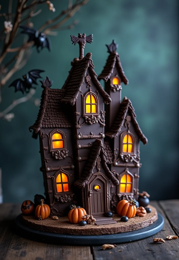 21 Unique Gothic Cake Designs That Will Leave Your Guests Spellbound (You Have to Try #9!) - 8. Haunted House Cake