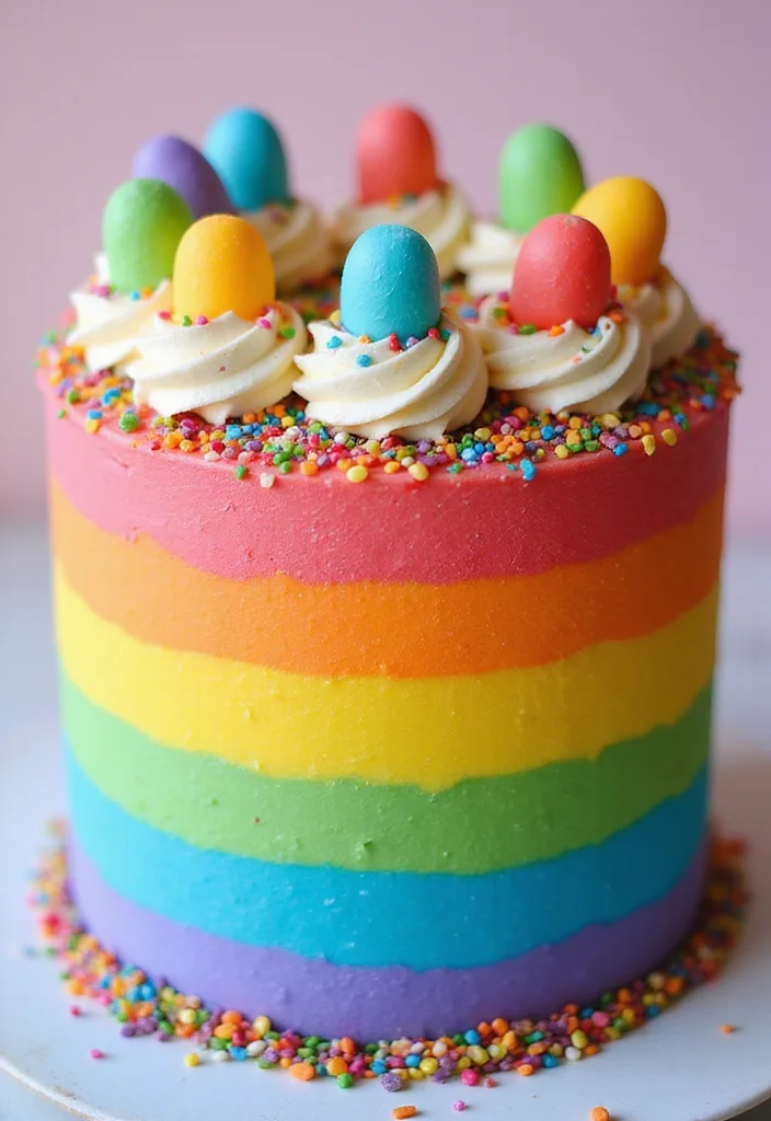 25 Colorful Cocomelon Cake Ideas That Will Brighten Up Any Birthday! - 1. Rainbow Cocomelon Delight