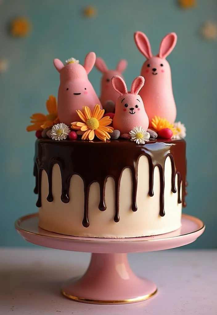 25 Colorful Cocomelon Cake Ideas That Will Brighten Up Any Birthday! - 10. Cocomelon Chocolate Drip Cake