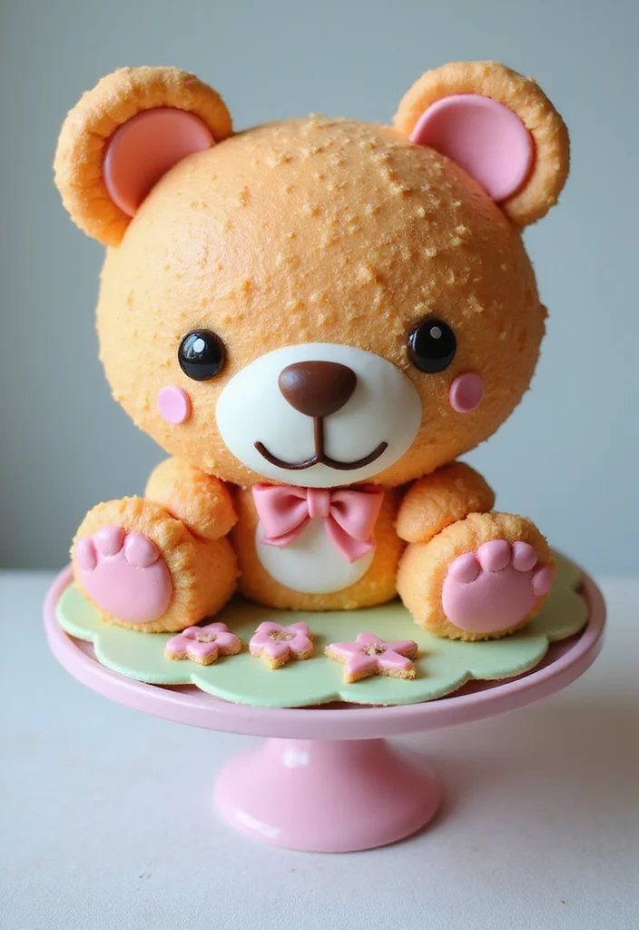 25 Colorful Cocomelon Cake Ideas That Will Brighten Up Any Birthday! - 22. Cocomelon Teddy Bear Cake