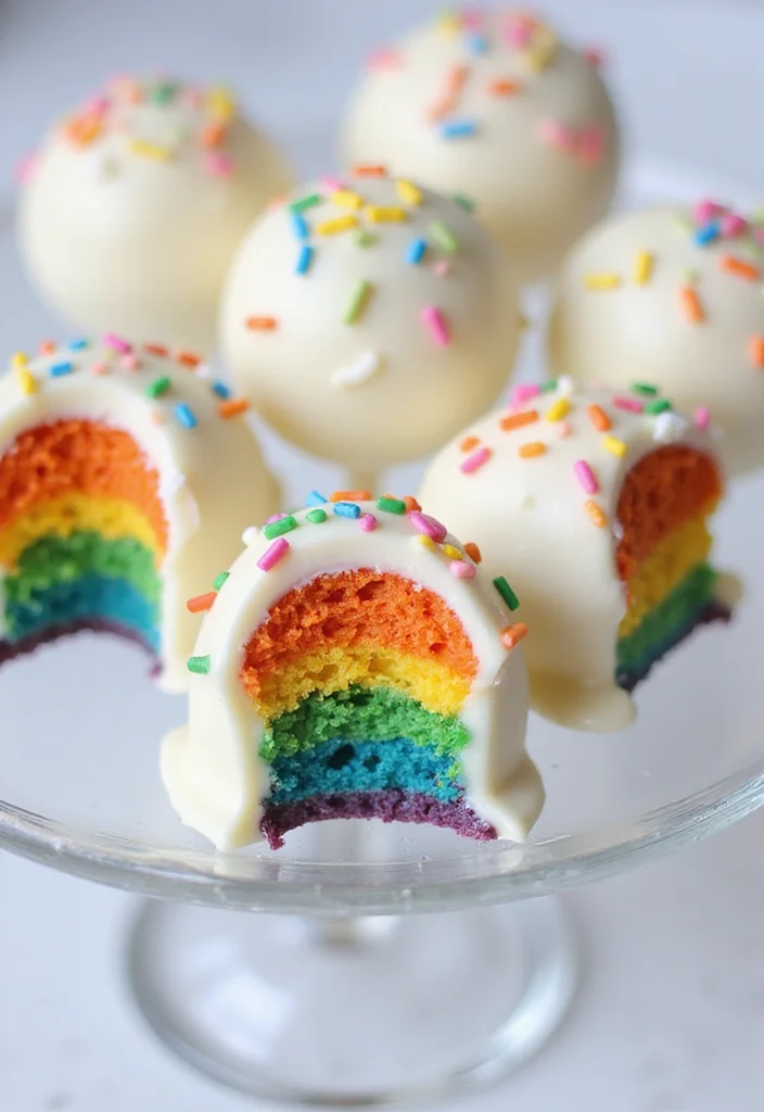 25 Creative Fairy Cake Pops That Will Make You the Star Baker of the Year! - 11. Rainbow Wishes Cake Pops