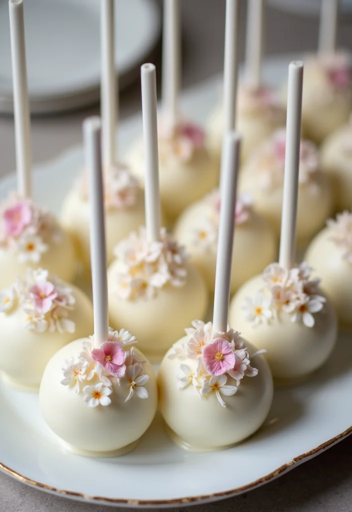 25 Creative Fairy Cake Pops That Will Make You the Star Baker of the Year! - 13. Elegant Bridal Shower Pops