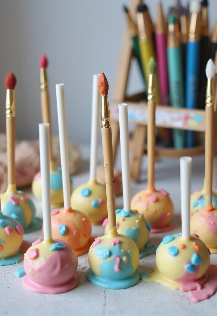 25 Creative Fairy Cake Pops That Will Make You the Star Baker of the Year! - 20. Artistic Paint Palette Pops