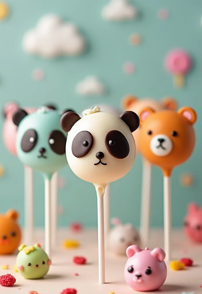 25 Creative Fairy Cake Pops That Will Make You the Star Baker of the Year! - 21. Cute Animal Faces Cake Pops