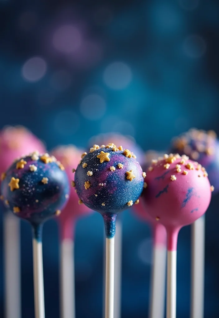 25 Creative Fairy Cake Pops That Will Make You the Star Baker of the Year! - 23. Dreamy Galaxy Pops
