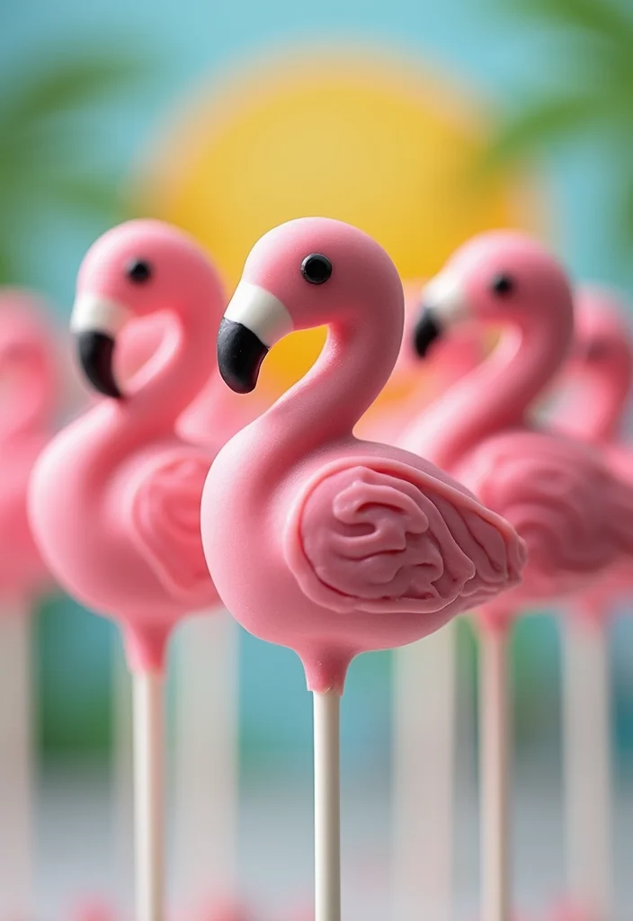 25 Creative Fairy Cake Pops That Will Make You the Star Baker of the Year! - 25. Pink Flamingo Pops