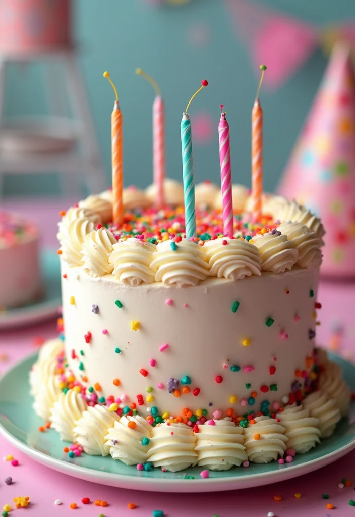 25 Show-Stopping Bridal Shower Cake Ideas That Will Leave Everyone in Awe! - 19. Funfetti Celebration Cake