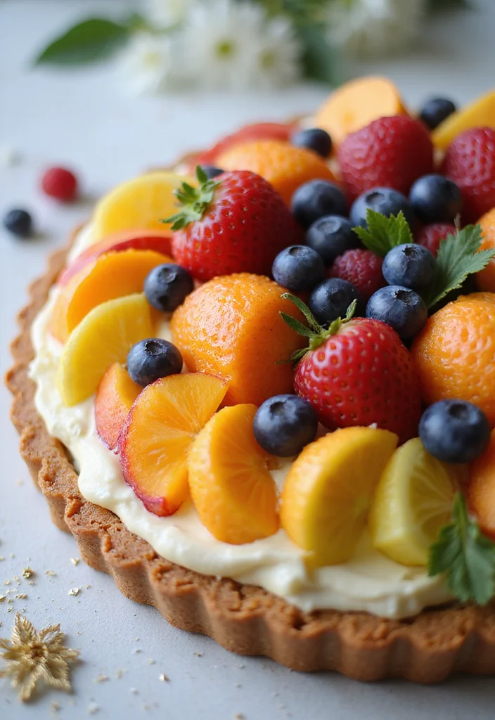 25 Show-Stopping Bridal Shower Cake Ideas That Will Leave Everyone in Awe! - 21. Bright Fruit Tart Cake