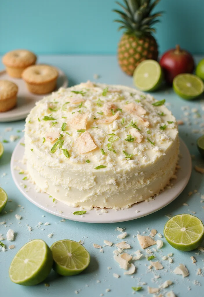 Spark Your Imagination: 18 Creative Birthday Cake Flavor Ideas to Try This Year! - 3. Tropical Coconut Lime Cake