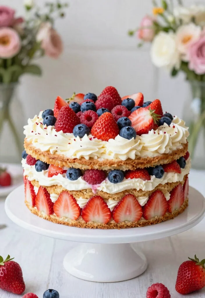 15 Irresistible Birthday Cake Ideas That Will Make You Drool (Especially #7!) - 13. Berry Burst Cake 1