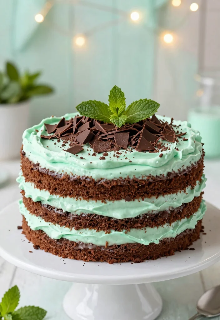 15 Irresistible Birthday Cake Ideas That Will Make You Drool (Especially #7!) - 15. Chocolate Mint Layer Cake 1