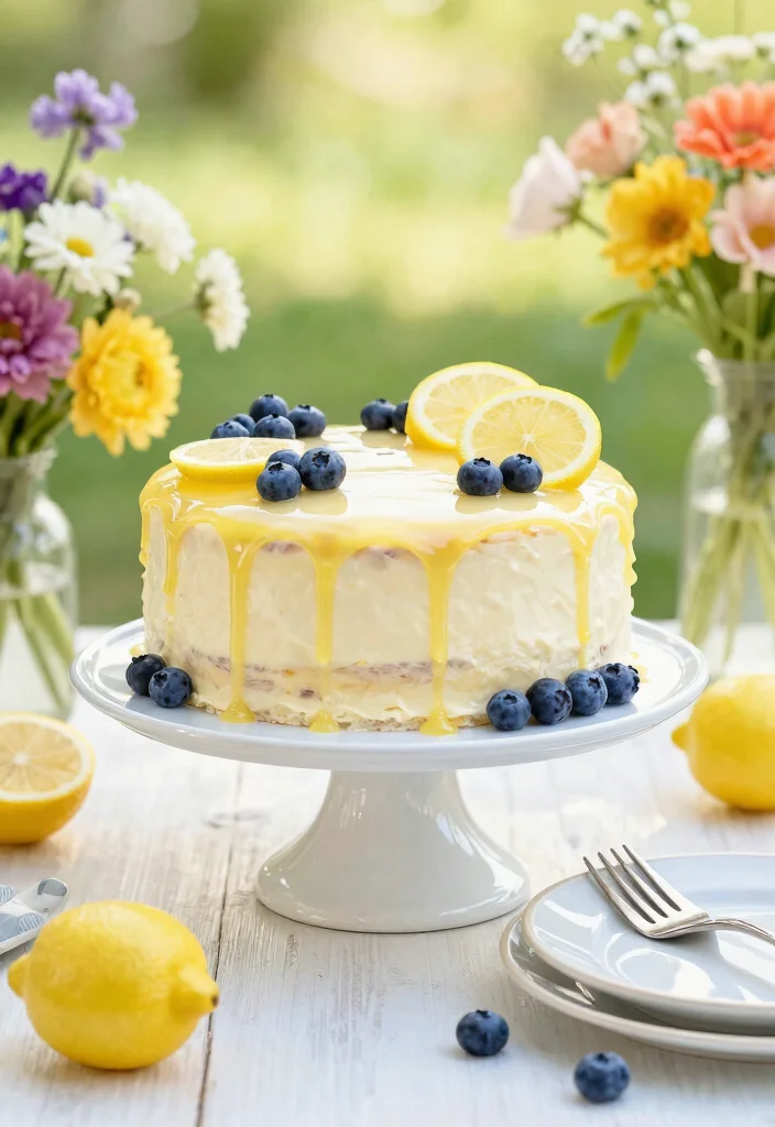 15 Irresistible Birthday Cake Ideas That Will Make You Drool (Especially #7!) - 2. Zesty Lemon Blueberry Cake 1