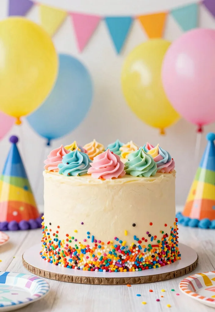 15 Irresistible Birthday Cake Ideas That Will Make You Drool (Especially #7!) - 5. Funfetti Celebration Cake 1