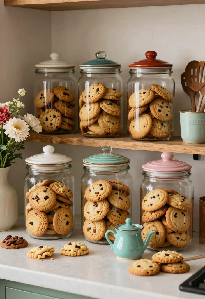 15 Antique Cookie Jars Ideas for Vintage Kitchen Decor Inspo - 15. Vintage Cookie Jar Displays 1