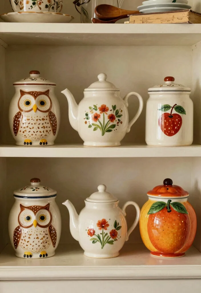 15 Antique Cookie Jars Ideas for Vintage Kitchen Decor Inspo - 2. Vintage Ceramic Cookie Jars 1