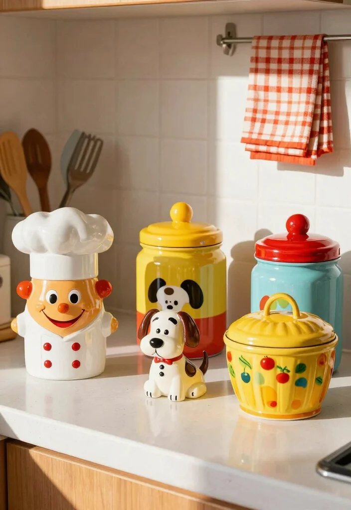 15 Antique Cookie Jars Ideas for Vintage Kitchen Decor Inspo - 4. Retro Cookie Jars from the 50s 1